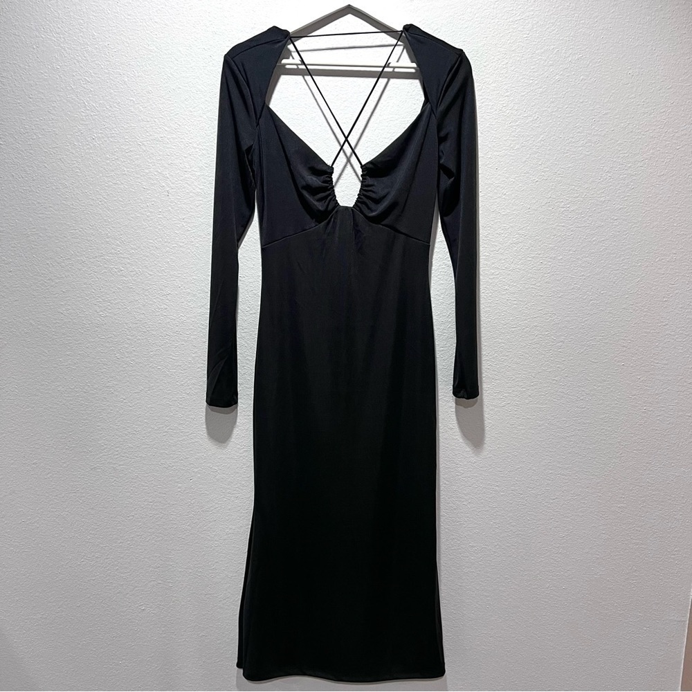 Jason Wu Long Sleeve Front Criss-Cross Dress - Picture 2 of 6